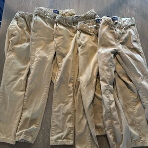 Lot of 5 pr The Children’s Place tan/khaki uniform pants sz 10 adjustable waist